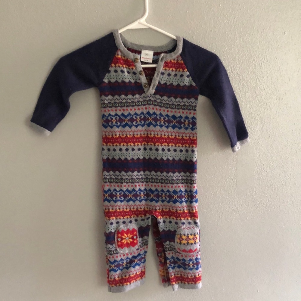 Hanna Andersson nordic sweater romper size 80